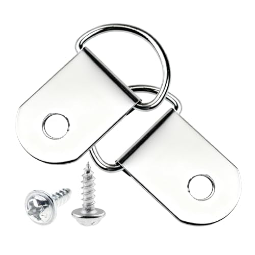 D-Ring Picture Hangers with Screws 150 Pack Hangers for Picture Frame 1Hole - size: 1hole_150pcs
