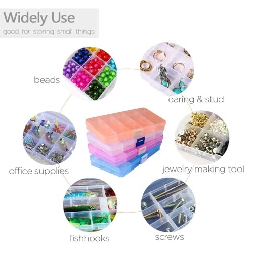Opret Bead Organizer 15 Grids 4 Pack for Crafts - color: 4 pcs, multicolors 1