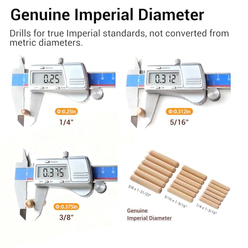 90PCS Wooden Dowel Pins Kit, Wooden Pegs for Furniture - size: 1/4"+5/16"+3/8", 90PCS