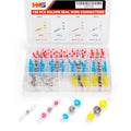 HKS 150PCS Solder Seal Wire Connectors Kit – Waterproof Heat Shrink Butt Terminals – 26-10 AWG – Automotive, Marine, Boat, Home Wiring Repair - color: Mix 26-10 AWG, size: 150PCS