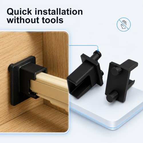 2-Pack Drawer Slide Socket Replacement for Merillat 471029/471037, Left Right Drawer Rail Sockets, Cabinet Drawer Track Repair Parts, Secure Fit Drawer Slide Bracket