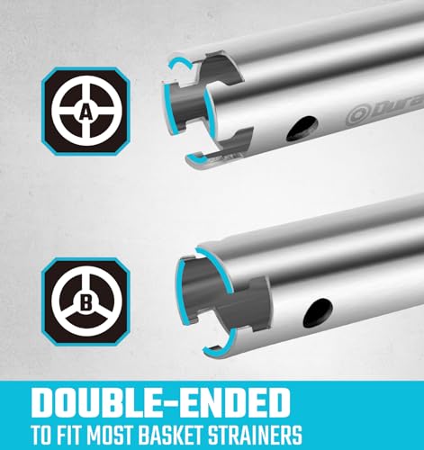 DURATECH Long Reach Basket Strainer Wrench, 1/2" & 3/8 "