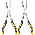 Long Needle Nose Pliers-11’’, for Home,Fishing, Jewelry,Crafts, 2pcs - size: Two-11in