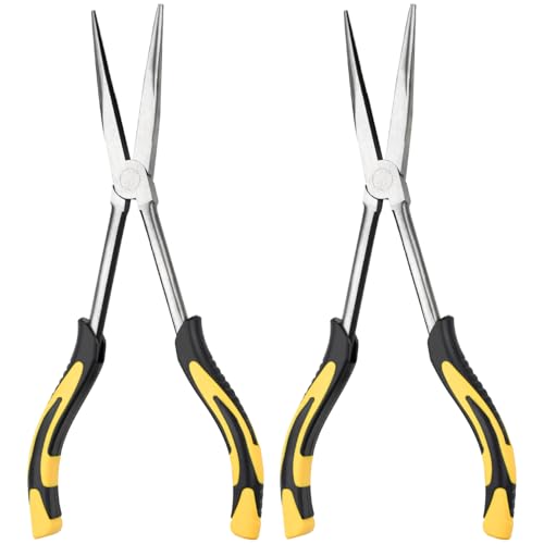 Long Needle Nose Pliers-11’’, for Home,Fishing, Jewelry,Crafts, 2pcs - size: Two-11in