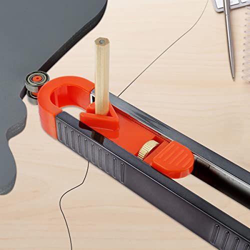Contour Gauge Scribe Tool, Precise Profile Gauge Tool with Lock and 2 Pencils, Irregular Shape Duplicator, Woodworking Measure Ruler for DIY Handyman, Craftsman, Construction, Carpet, Tile Laying