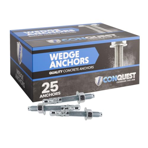 Conquest 304 Stainless Steel Wedge Anchors for Concrete 1/2” x 3-3/4” - size: 1/2" x 3-3/4"