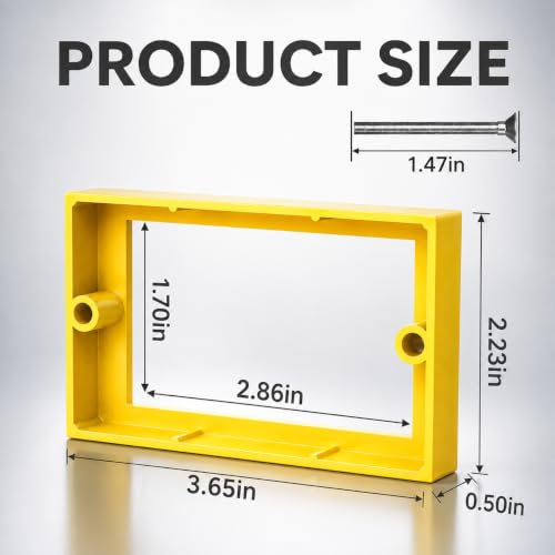 ABS 1/2 Inch Outlet Box Extender, Single Gang, Yellow, 1 Pack - color: Yellow, size: 1 PC