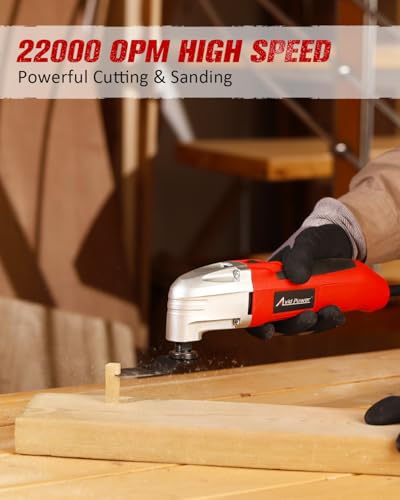 AVID POWER Oscillating Tool 3°Oscillation Angle 22,000 OPM Oscillating Saw - color: Red