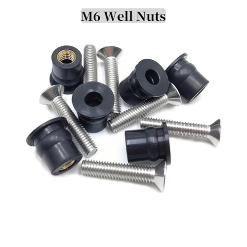 103Pcs M4 M5 M6 Rubber Well Nuts Kit for Kayak with Brass Inserts