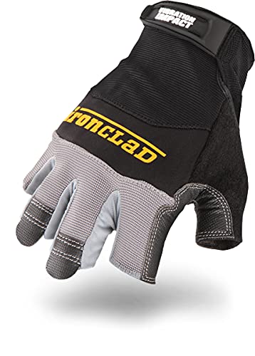 Ironclad mens Work Glove MACH 5 VIBRATION IMPACT, Black and Grey, Large Pack of 1 US - color: Black/Grey, size: Large (Pack of 1)