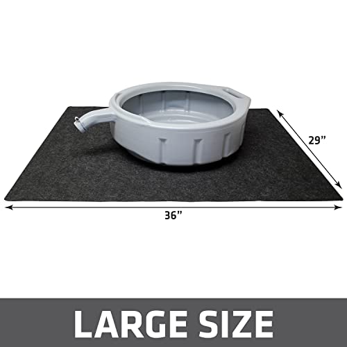 Drymate Oil Spill Mat (29" x 36"), Premium Absorbent Oil Pad, Reusable, Washable, Durable, Waterproof Backing Contains Liquids, Protects Garage Floor Surface (USA Made) - size: 2'5" x 3' (Rectangular)