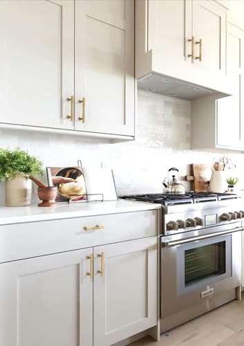 10 Pack Brushed Brass Cabinet Pulls 3 Inch(76mm) Kitchen Cabinet Handles Solid Zinc Alloy Cabinet Hardware Drawer Pulls - color: Brushed Brass, size: 3" Hole Center