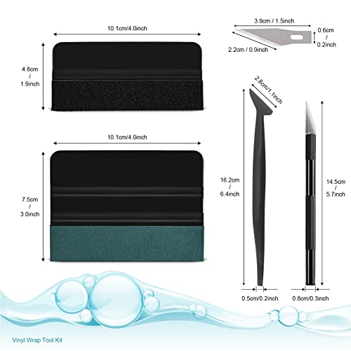 NEWISHTOOL Car Window Tint Installation Kit Vinyl Wrap Tools Wrapping Kit