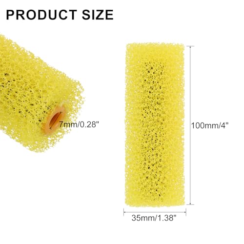 uxcell 1 Set Textured Paint Roller Covers 4 Inch Mini Resilient Sponge Paint Roller Cover with Frames Set Textures Foam Drywall Texture Paint Rollers Reusable Paint Roller Kit