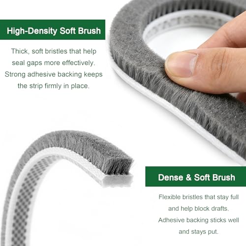 Weather Stripping, 39.4 FT x 0.35 x 0.2 Inch Self-Adhesive Foam Seal - size: 0.35'' Wide X 0.2'' Thick