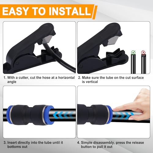 200 PCS Pneumatic Quick Connect Air Hose Fitting Kit