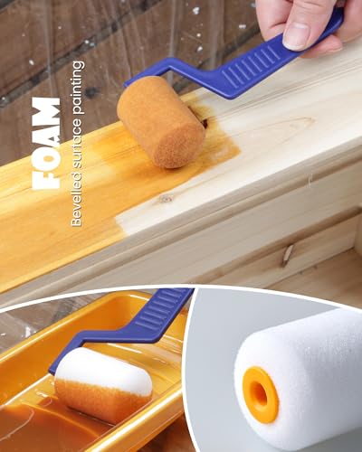 Voomey Small Paint Roller, 2 Inch Mini Paint Roller Kit 10 Pack - size: 2 Inch Mini Paint Roller Kit 10 Pack
