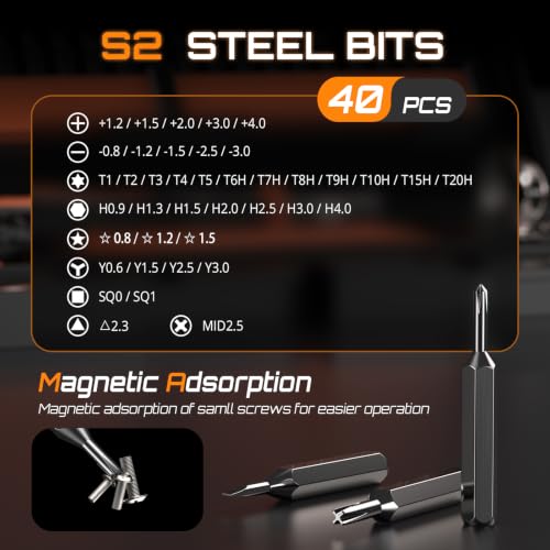JOREST 55pcs Small Precision Screwdriver Set with Torx T5 T6, Mini Tool Kit - style: 55 in 1 S2