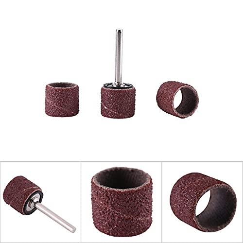 Premium #600 Grit Drum Sanding Sandpaper Bands Sleeves with Mandrel for Professional Woodworking and Craft Polishing Kit, Multifunctional Accessory (Large Sandpaper Circle 80 mesh) - size: Large sandpaper circle 80 mesh