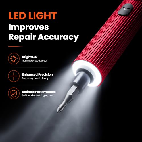 3.7V Mini Electric Screwdriver 52in1 Kit for Phone Laptop - color: 52-in-1-red