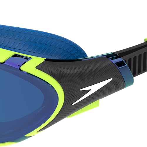 Speedo Unisex-Adult Swim Goggle Biofuse 2.0 - color: Electric Lime/Cobalt/Iris Mirrored