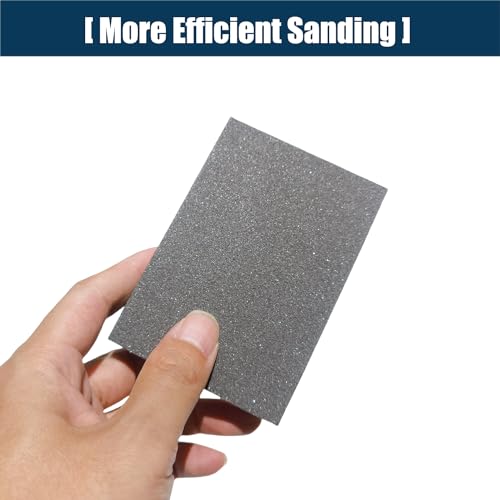 Tonmp 6 PCS 400 Grit Hand Sanding Blocks Set - Superfine Sander Sponge, Wet and Dry Dual-use Sanding Sponges, Washable and Reusable, Ideal for Wood Metal Wall Polish - style: 400 Grit