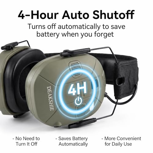 Bluetooth Shooting Ear Protection, 2-in-1 Gel Earmuffs for Glasses - color: Green