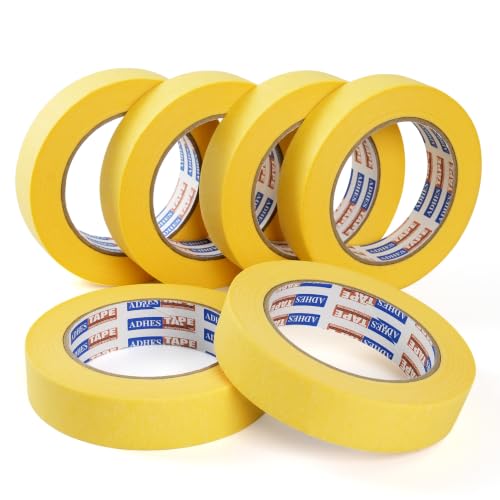 ADHES Yellow Masking Tape Painter Tape 25mm x 50m - size: 24mm x 50m