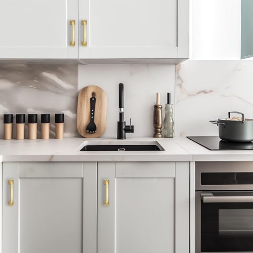 30 Pack Kitchen Cabinet Handles 3-3/4 Inch Brushed Brass Cabinet Pulls - color: Brushed Brass, size: 3-3/4 Inch Hole Centers