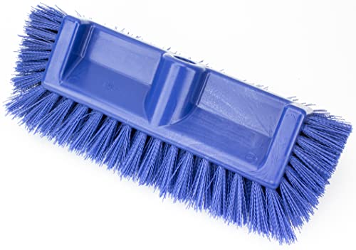 SPARTA Multi-Level Tile Scrub Brush 12" Wide Brush Head, Heavy-Duty Tile Cleaning Brush with End Bristles for Commercial Tiles, Tubs and Floor, Plastic, 12 Inches, Blue - color: Blue