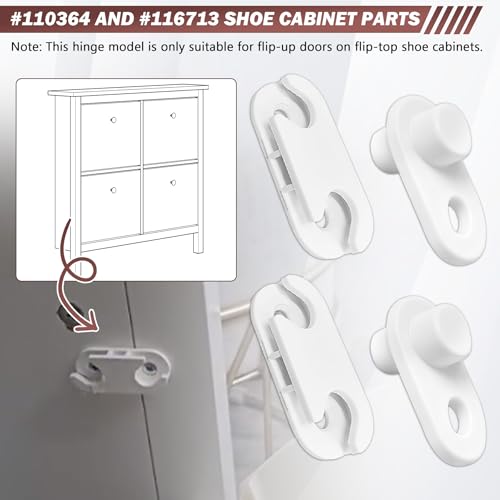 Shoe Cabinet Hinge and Stopper Replacement Part #110364 and #116713 - size: 110364 and 116713 (2 Pack)
