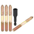 10pcs Hex Drive Hanger Bolts W/Driver M8-1.25x70 Zinc Plated - size: M8-1.25x70mm