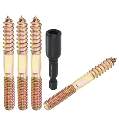 10pcs Hex Drive Hanger Bolts W/Driver M8-1.25x70 Zinc Plated - size: M8-1.25x70mm