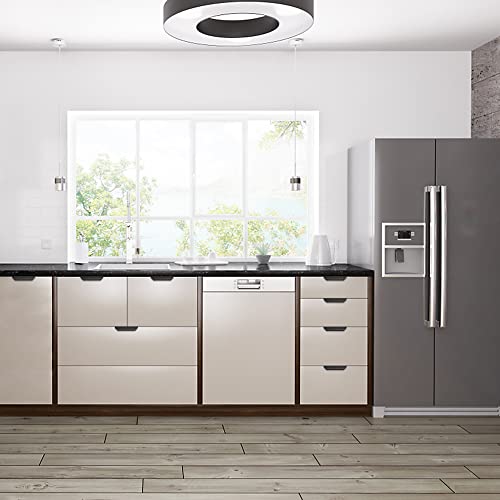 Malimali 10 Pack 3.15" Black Edge Finger Pulls for Cabinets, Drawer Pulls - color: Matte Black, size: 80mm/3.15" (10Pcs)