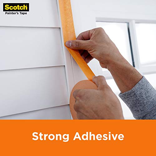 Scotch Heavy Duty Painter's Tape, 6 Rolls, 1.41 in x 60.1 yd, for Use On Vinyl, Carpet, Metal, & Plastic, Indoor & Outdoor Masking Tape, Bonds Aggressively, 3-Day Clean Removal (2020+-36AP6) - size: 1.41" Width, style: 6 rolls