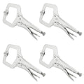 4 Pack 11 Inch C Clamp Locking Pliers,Locking C Clamp, Adjustable Nickel Plated C Pliers For Wood Working, Welding, Electrician Maintenance and more, by GENHAKON - size: 4 Pack 11 Inch