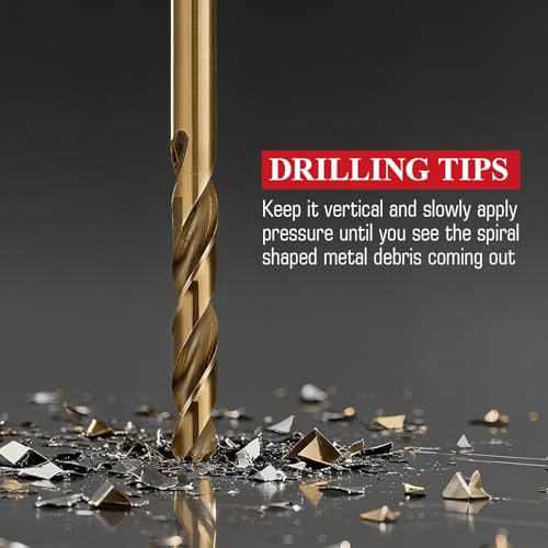 60pcs Cobalt Number Size Drill Bit Set (#1-60) HSS Jobber Length - size: Cobalt Drill-60pcs Number Size