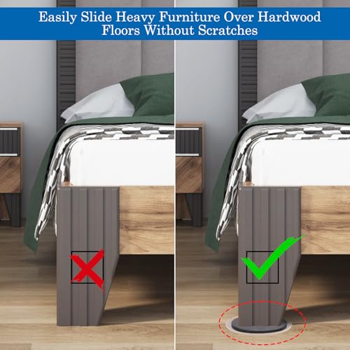 Furniture Sliders for Carpet, 8 Pcs 7" Round Furniture Moving Sliders, Heavy-Duty Furniture Movers - Reusable Carpet Sliders, Move Any Item Quickly, Easily and Safe!