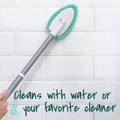 Scotch-Brite Extendable Tub & Tile Scrubber Kit, 1 Handle & 3 Scrubbers