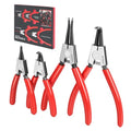 BILITOOLS 4PC External Snap Ring Pliers Set, 5" & 7" Circlip Kit - size: 5'' & 7'' External Snap Ring Pliers Set