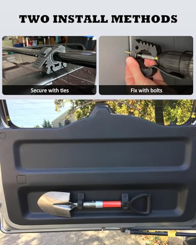 Quick-Release Clamp Mount Rubber Clamp Grip for 1/7'' to 1-3/7'' Diameter Tools and Equipment Used on Off-road vehicle, UTV, ATV, Van, Trucks, Boat & Train- 20 Pack - size: 20 Pack