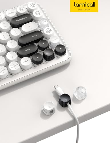 Lamicall 8 Pack Cord Organizer, [1s Lock] Cable Management Clips for Desk - size: 8Pack - 1 Slot