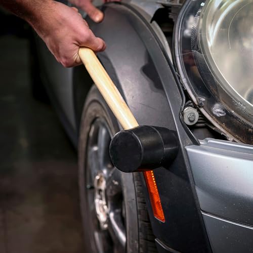 GreatNeck 32 Oz. Rubber Mallet with Hardwood Handle Won't Mar or Scratch - size: 32 oz