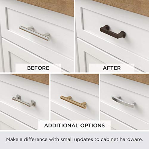 Franklin Brass Pierce (10-Pack) Cabinet Handles 3' Hole Center Warm Chestnut Kitchen Drawer Pulls Dresser, Furniture Hardware P29519K-WCN-B - color: Warm Chestnut, size: 3" (76mm)