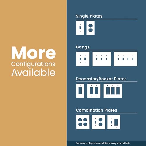 Franklin Brass Classic Architecture (1-Pack) Single Switch/Duplex Combo Pure White 2-Gang Combination Wall Plate Electrical Outlet Covers W35245-PW-C - size: 1 Count (Pack of 1), style: Switch/Duplex