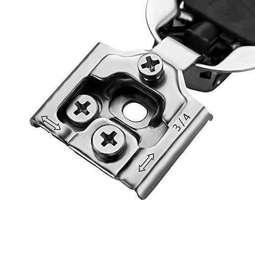 Ravinte 3/4 Inch Overlay Soft Close Hinge Kitchen Cabinet Hinges 60 Pack | 30 Pairs， Stainless Steel, Satin Nickel, Cabinet Hardware, Face Frame Fit, Adjustable For Kitchen, Cupboard, Furniture Doors - size: 3/4 inch Overlay