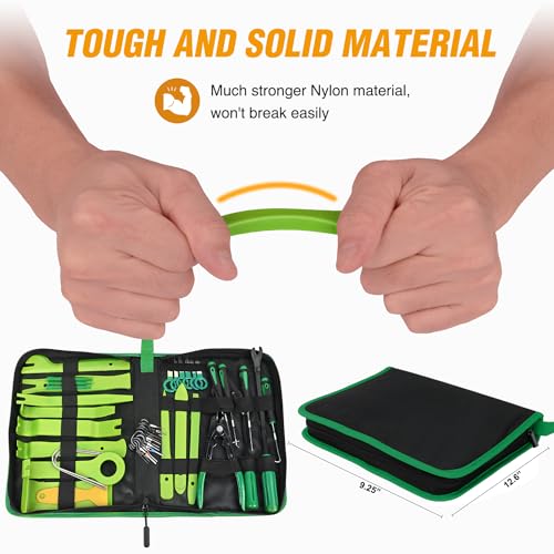 GOOACC 330Pcs Trim Removal Tool, Auto Push Pin Bumper Retainer Clip Set Fastener Terminal Remover Tool Adhesive Cable Clips Kit Car Panel Radio Removal Auto Clip Pliers, Green - color: 330Pcs Clips Removal Kit Green