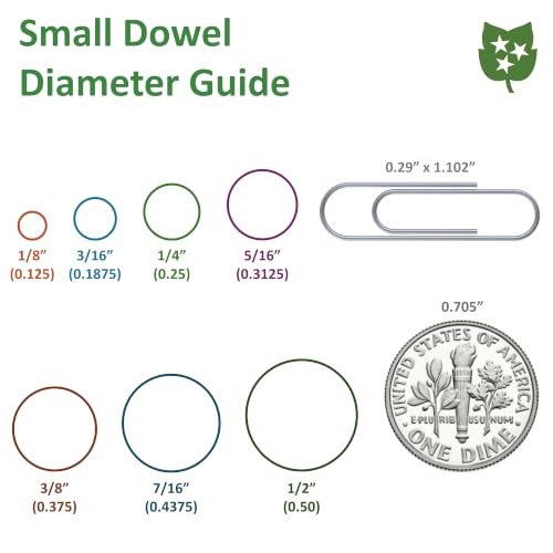 Round Wooden Dowel Rod 3/16" x 36", Pack of 50 - size: 3/16" x 36" (50pk)
