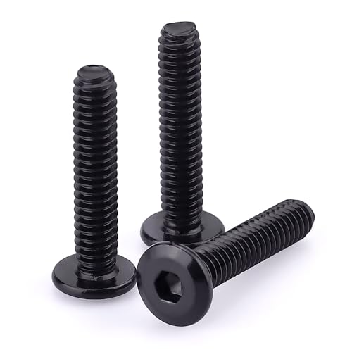 M5-0.8 x 30mm (50 pcs) Black Hex Socket Head Cap Screws, 304 Stainless Steel 18/8, Furniture Bolts, Connector Screws for Furniture, Black Oxide Finish, Full Thread, Hex Spanner Wrench Included - size: M5-0.8 x 30mm