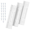 Replacement for Screen Doors Hinge fits for White Aluminum 1/8 in Larson Grooved Center Screen/Storm Door Hinge, Extruded Aluminum Door Hinge Kit Compatible with Most Screen Doors - White 3 Pack
